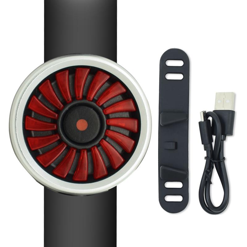 

Portable USB Safety Warning Cycling accessories Charging Bicycle Rear Taill Light Smart Brake Mode Bike Light lamps