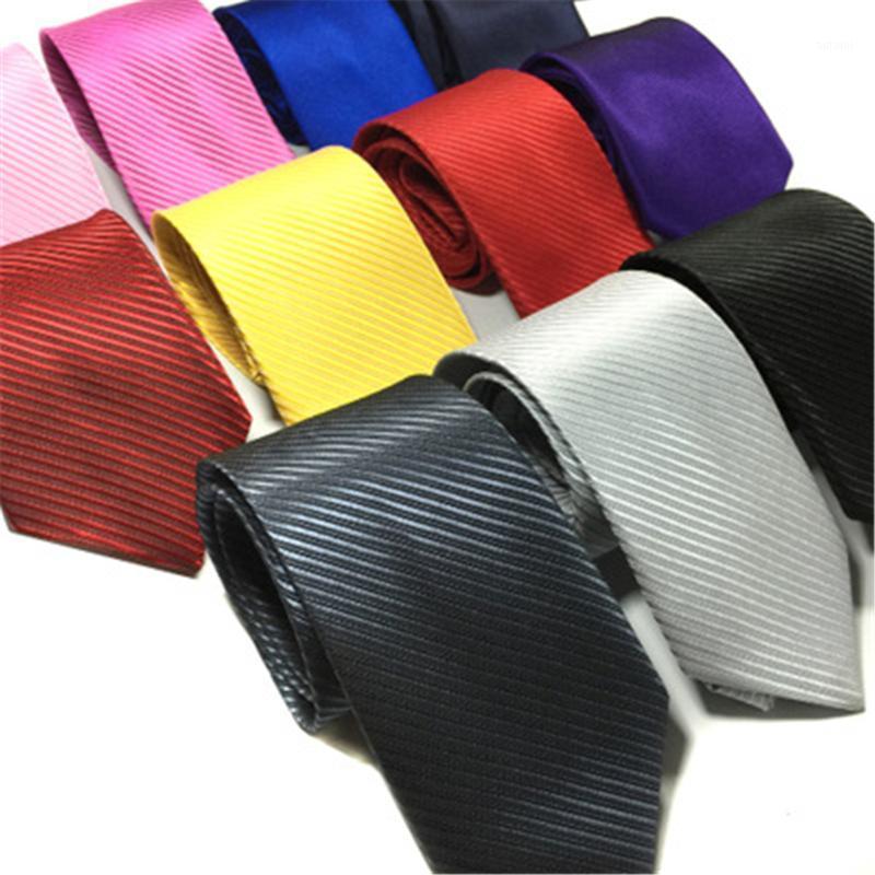 

Tie men's formal business professional work plain color stripe 8cm Korean tie SS1