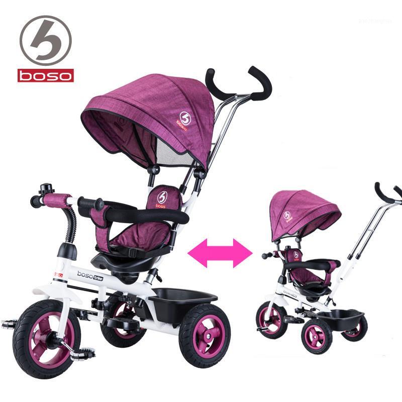 

BOSO baby bicycle rubber wheel air inflatable wheel steel frame light children tricycle with rotation seat1
