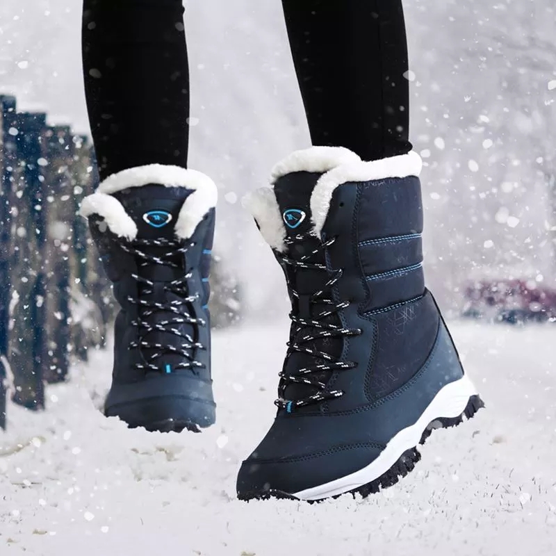 

New Ankle Boots Women Winter Snow Boots Women Shoes 2019 Fashion Rain Warm Fur Winter Plus Size 35 42 #AW9F, Beige