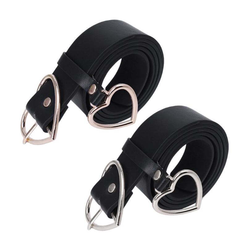 

Belts Faux Leather Belt For Women Alloys Metal Heart Corset Wedding Party Dress Harajuku, Black