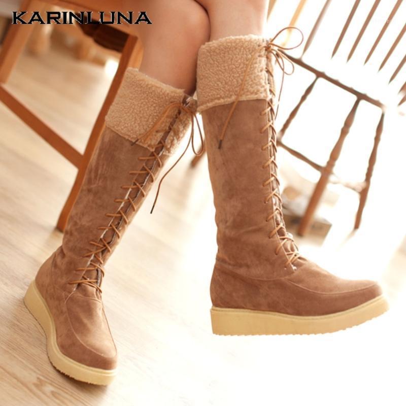 

Brand New Flat Shoelaces Dropship plus Size 43 Non-slip Shoes Women Keep Warm Plush Fur Russia Winter Snow Boots1, Beige
