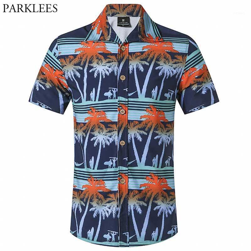 

Hawaiian Shirt for Men Funky Casual Button Down Tropical Aloha Shirts Mens Short Sleeve Beach Wear Party Holiday Clothing -5XL1, White;black
