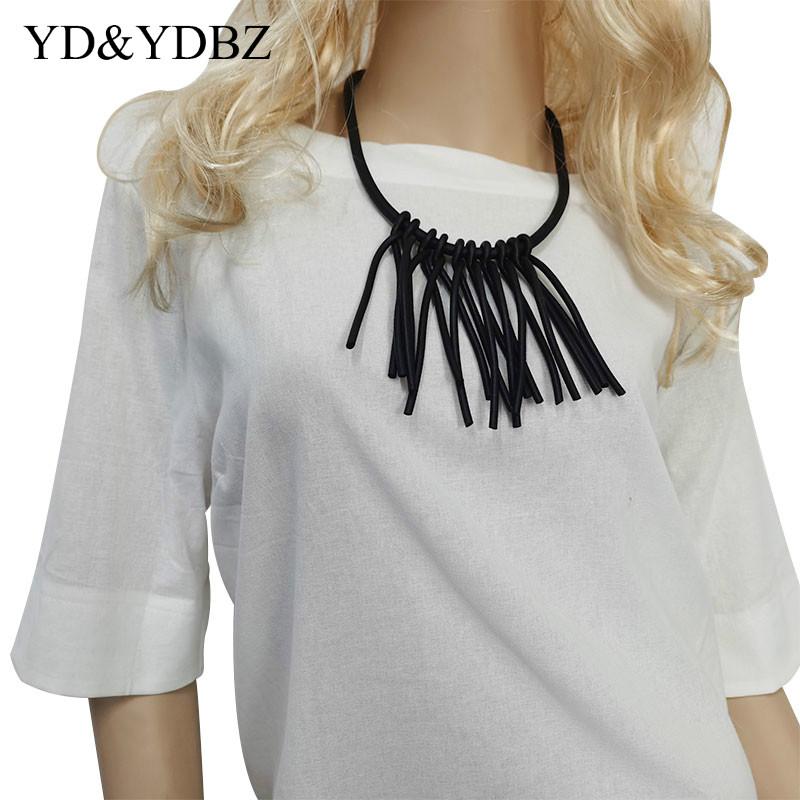 

Necklace Collar Jewelry Cuban Choker Thick Chain Punk Miami Hip-Hop Statement Black Jewelry for Women Rubber Circle Popular New