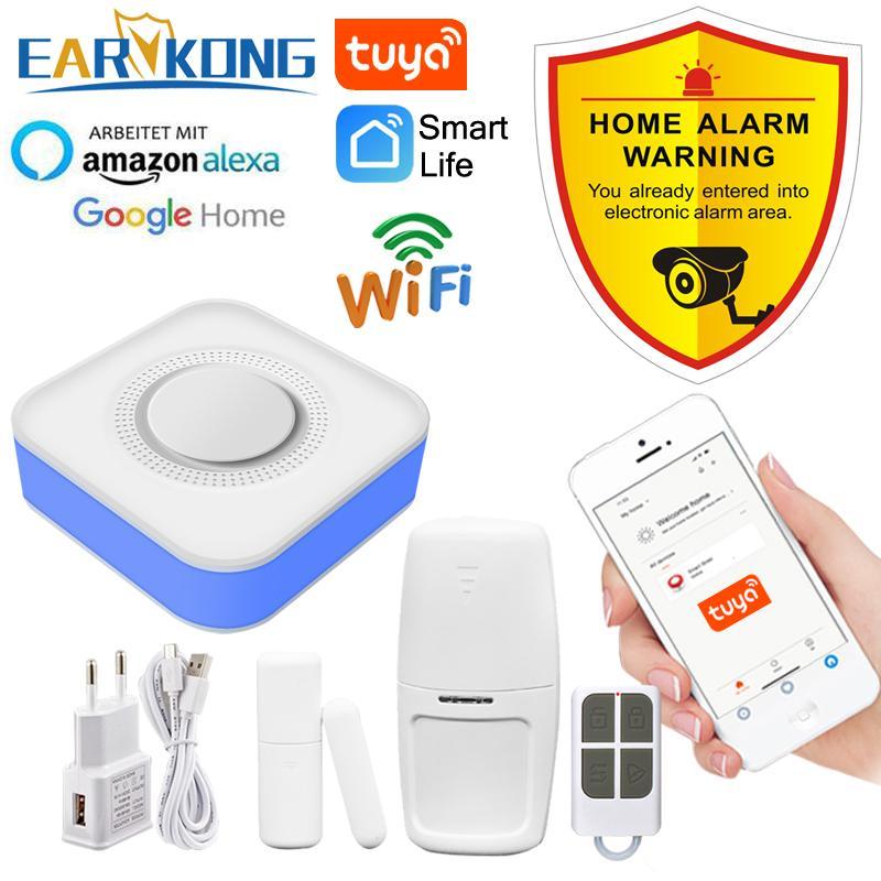 

Tuya Smart WiFi Home Security Alarm System 433MHz Wireless Strobe Siren Alarm Compatible With Alexa Google Home Tuya APP1