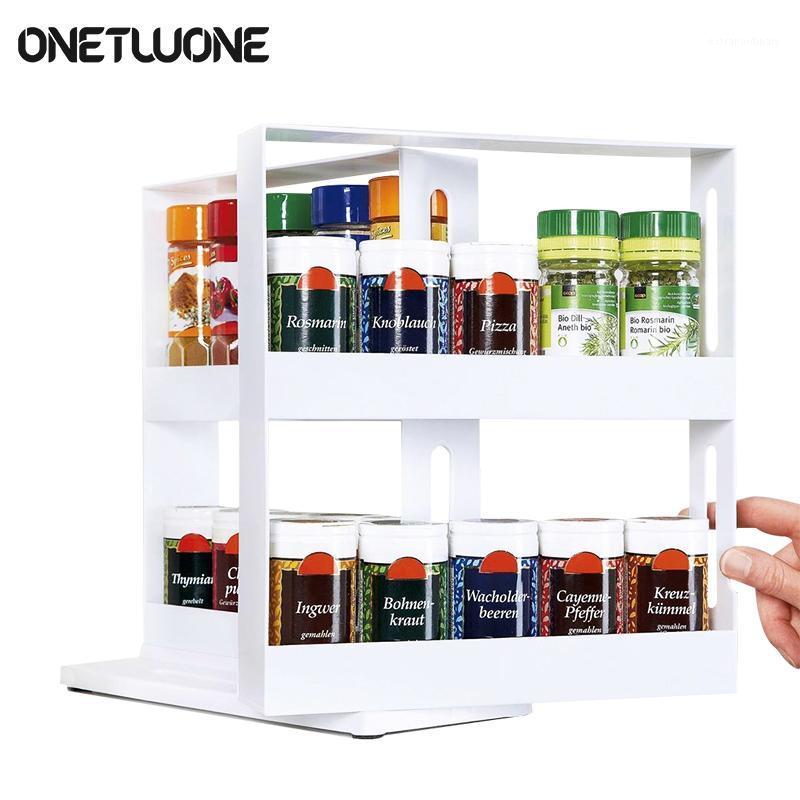 

2 Layer Kitchen Spice Storage Shelf Rack for kitchen Multi-Function Rotating Rack Shelf Bathroom Accessories Organizer1