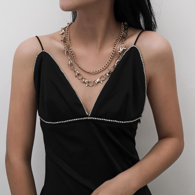 

Lobster Clasp MultiLayer Necklace For Women Snake Chains Necklace Adjustable Jewelery Ladies Various Party Gifts Accessories