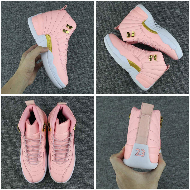 

New GS Pink Lemonade 12 Women Valentine's day taxi 12s Womens Basketball Shoes Size 5.5-8.5, As photo