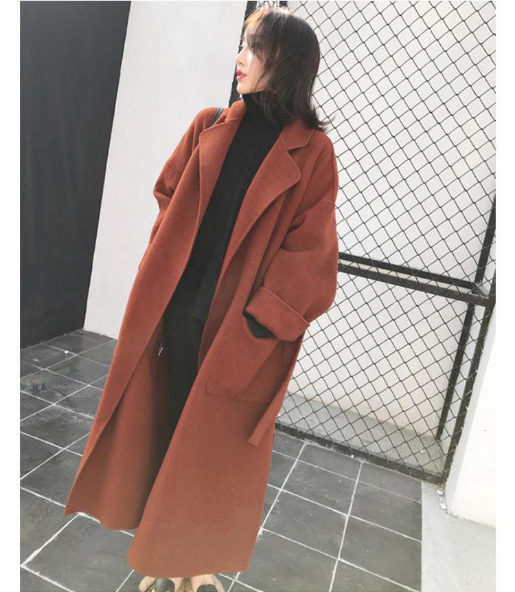 

Women Turn-Down Long Full Vintage Faxu Wool Office-lady Womens Korean Female Coat Winter Women Ladies Outerwear Coats