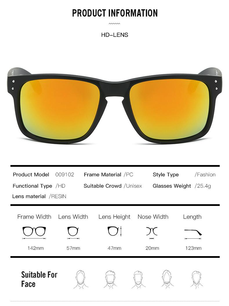 

Fashion Driver Square Glasses Men Classicl Vintage Women Goggle For Sun Travel Driving Sunglasses Luxury UV400 Sports 9102 O Tipro, White;black