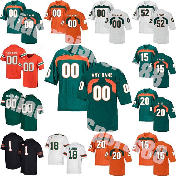 

NCAA Miami Hurricanes Jerseys Lorenzo Lingard Jersey Trajan Bandy Gilbert Frierson Jonathan Garvin College Football Jerseys Custom Stitched, As shown in illustration