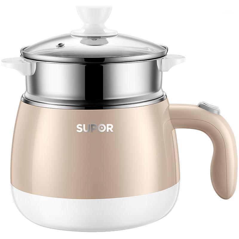 

220V 1.5L Electric Cooking Machine Stainless Steel Inner Mini Electric Hot Pot Multi Cooker Noodles Porridge Rice Cooker1