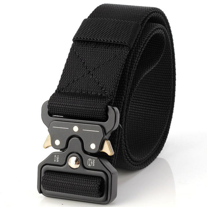 

Tactical Belt Men Adjustable Heavy Duty Tactical Waist Buckle Belts Metal Buckle Nylon Training Belt, 14