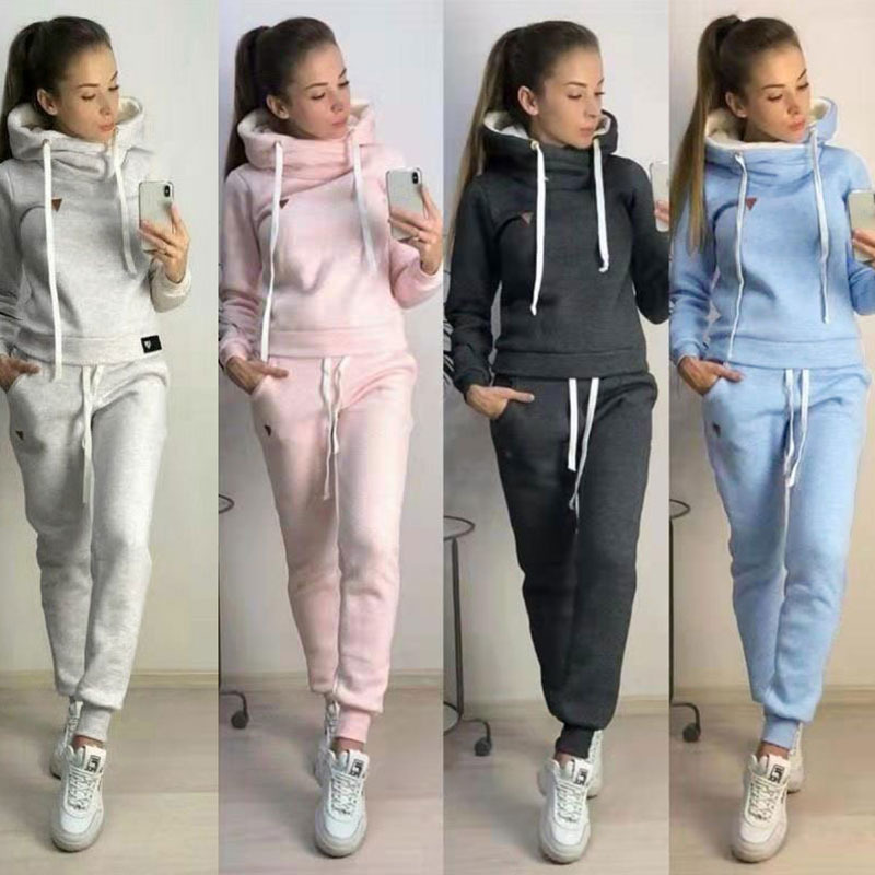 Compre 2020 Otoño Invierno Mujeres Conjuntos Chándal Para Mujeres Manga  Larga Sudadera Con Capucha Y Pantalones De Dos Piezas Conjunto Con Trajes  De Cálido Con Traje De Carrera LJ201119 A 43,46 €