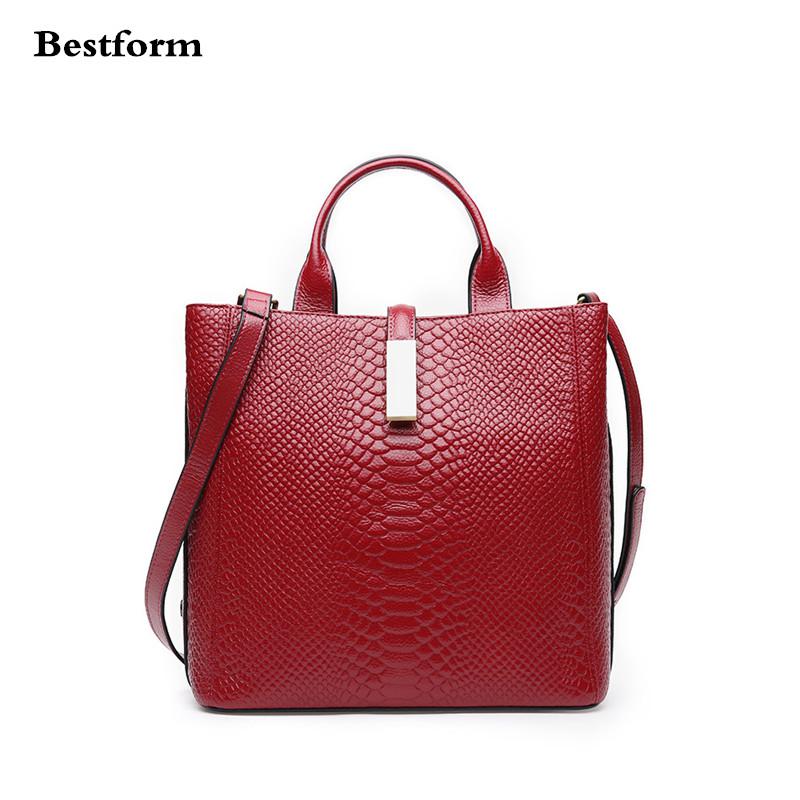 

2021 Spring New Genuine Leather Women Bag Snake Pattern One Shoulder Large Capacity Lady's Bags, Black