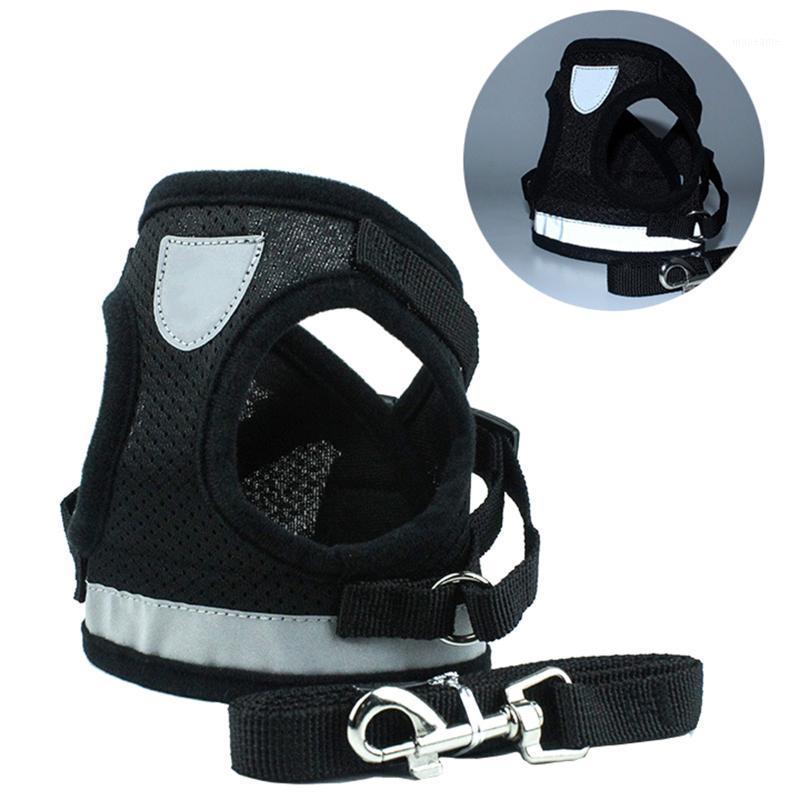

Dog Cat Harness Pet Adjustable Breathable Reflective Vest Walking Lead Leash for Puppy Mesh Harness for Small Medium Dog1