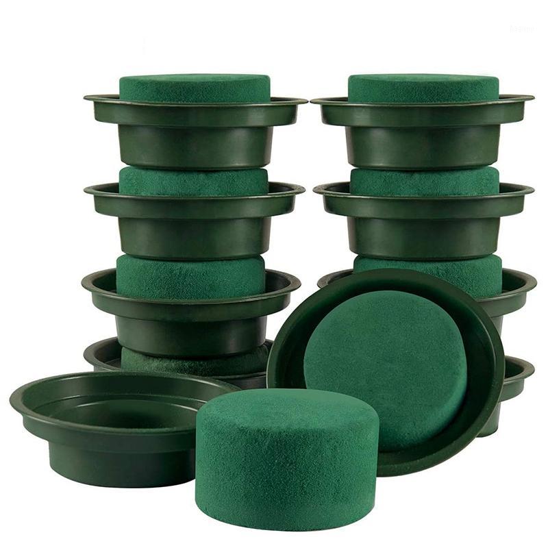 

20 Sets of Flower with Bowls for Wedding Floral Decoration Used for Fresh Silk Flower Decoration1, Green