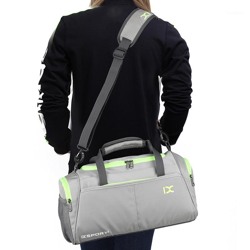 

Gym Duffle Bag with Shoe Compartment and Wet Pocket Swim Sports Travel Gym Bag Water Resistant Nylon Foldable Luggage Storage1, Blue