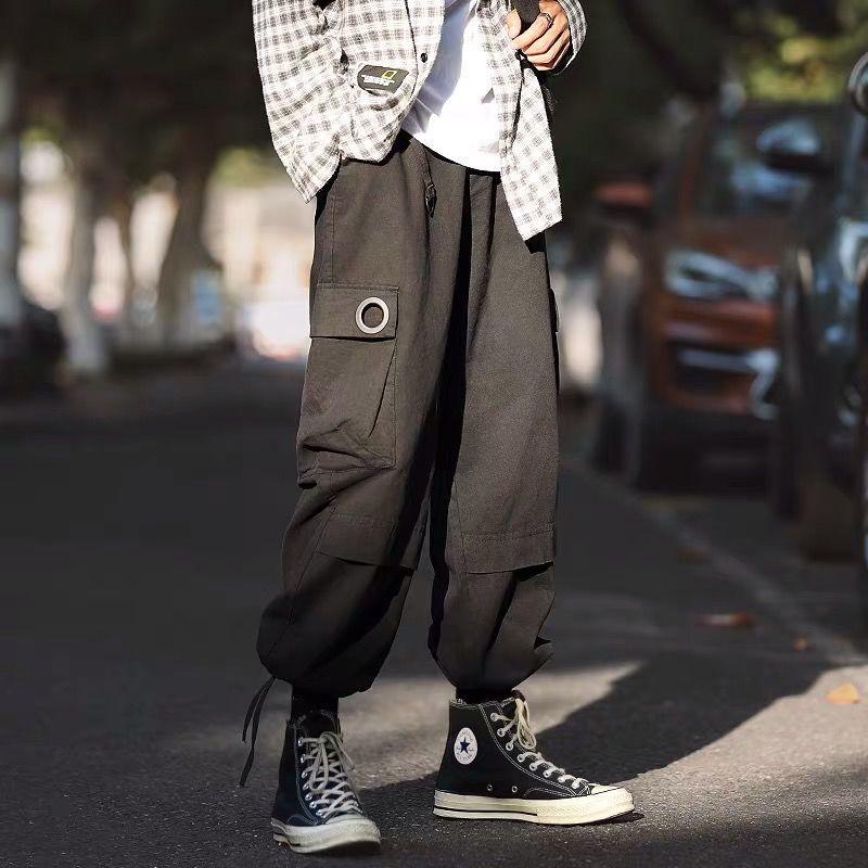 

Cargo Pants Men Japanese Streetwear Jogging Pants Hip Hop Harajuku Korean Fashion Oversize Trousers For Men Clothing Black