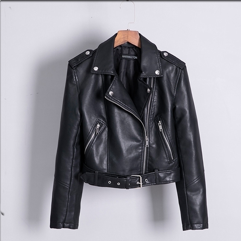 

Autumn 2021 New Goal Face Down Jacket with Casual Women False Leather Jackets From Black GAIX