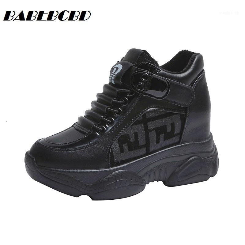 

Female inside heighten thick bottom qiu dong joker adds fleece recreational sports daddy shoe 2020 new style female ankle boots1, Add black cotton