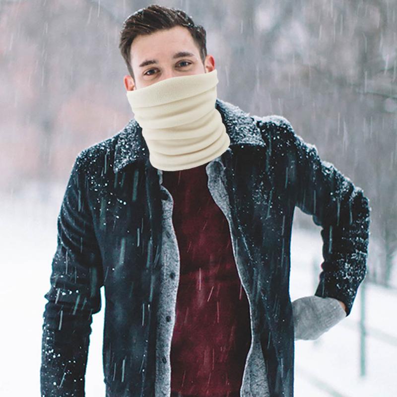 

Unisex Scarf Wool Collar Solid Neck Warmer Fleece Knitted Scarves Warmer Scarf Autumn Winter Scarves O Ring Collar Neckerchief