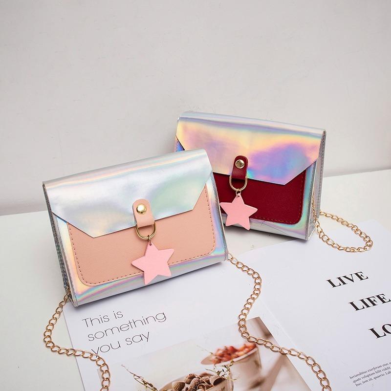 

Laser bag shoulder bag messenger Korean version of small fresh and simple small