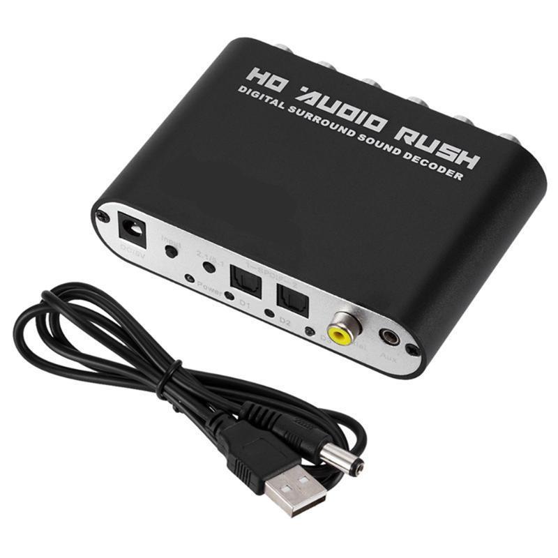 

5.1 CH AC3 DTS Dolby HD Audio Decoder Coaxial Digital to Analog RCA Converter Adapter Surround Sound