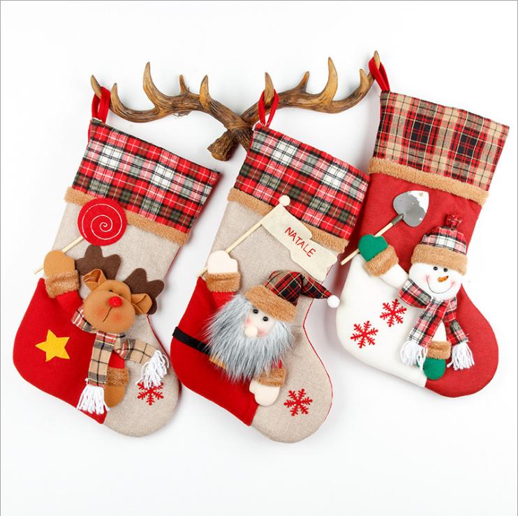 

Christmas stocking gift bag large stereo Christmas stocking gift bag candy day decoration scene decoration