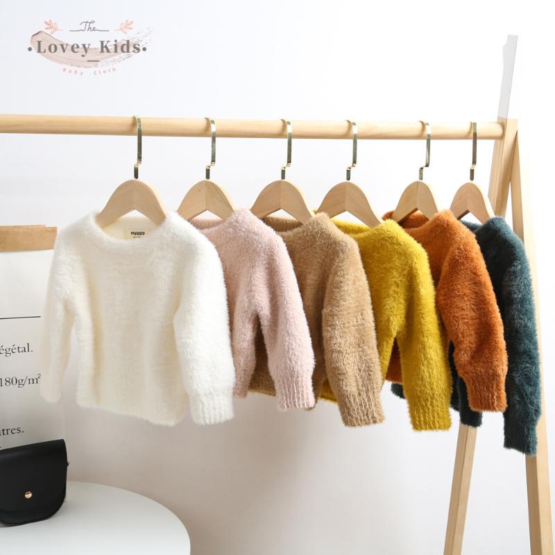 

2021 Autumn Winter Warm Toddler Baby Girl Boy Sweater Pullover 0-3Year Long Sleeve Solid Pure Soft Newborn Sweater, Green