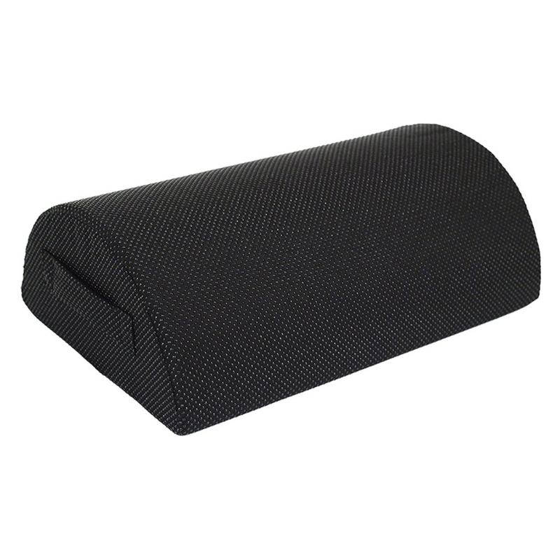 

Foot massage Office foot rest black non-slip cloth Semi-cylindrical pillow Home Travel Rest Portable Pad, As pic