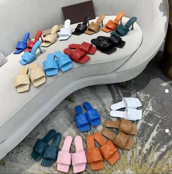 

Designer LIDO Sandals Mules Slippers Leather High Heels Sandals Women Weave Slipper Embroidered Imported Sheepskin Sandal Square Pointed Lambskin Dress Shoes, If you want more color;pls contact us