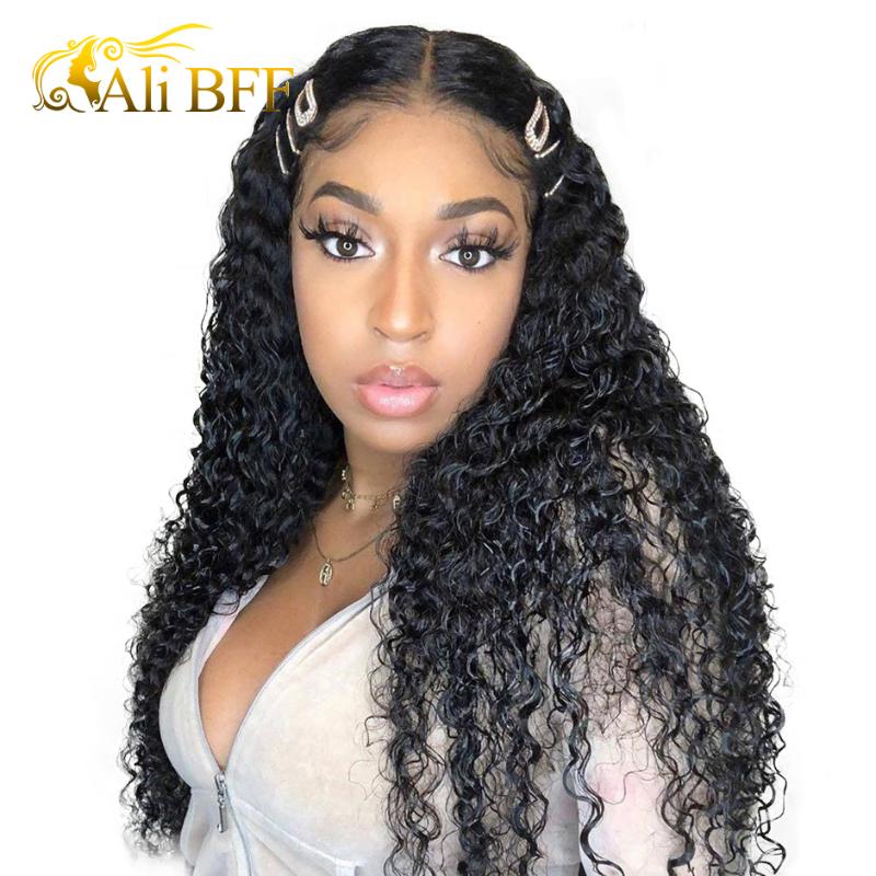 

4*4 Deep Wave Wigs 13x6 Lace Front Human Hair Wigs for Black Women Prepluck Glueless Brazilian Remy Curly Human hair, 4x4 lace closure wig