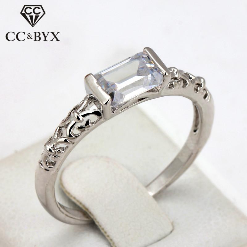 

Vintage Jewelry Rings For Women Fashion Simple Design 3 Colors Bridal Wedding Engagement Ring Anillos Cincin Wanita 1086