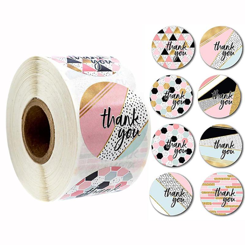 

500pcs Wedding decoration thank you stickers holiday birthday party Christmas decoration stickers gift box gift bag