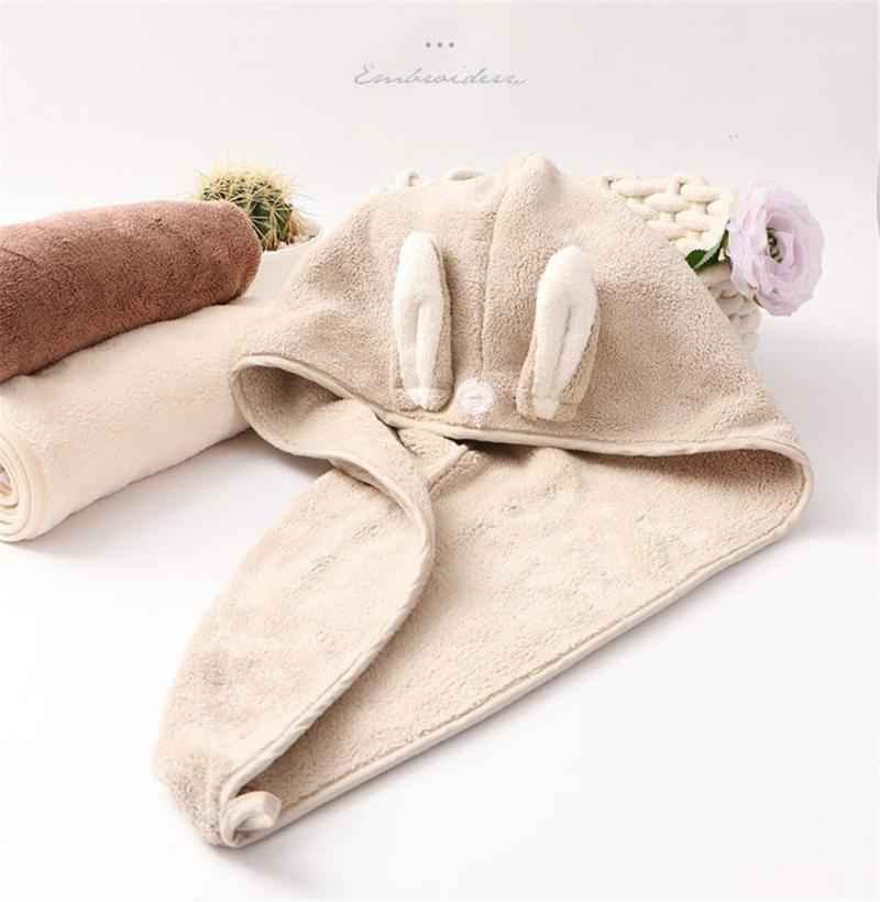 

Hair Towel Wrap Microfiber Drying Wrap Hat Cap Bath Shower Ears Head Towel For Curly Long Thick Hair Caps1, Pink