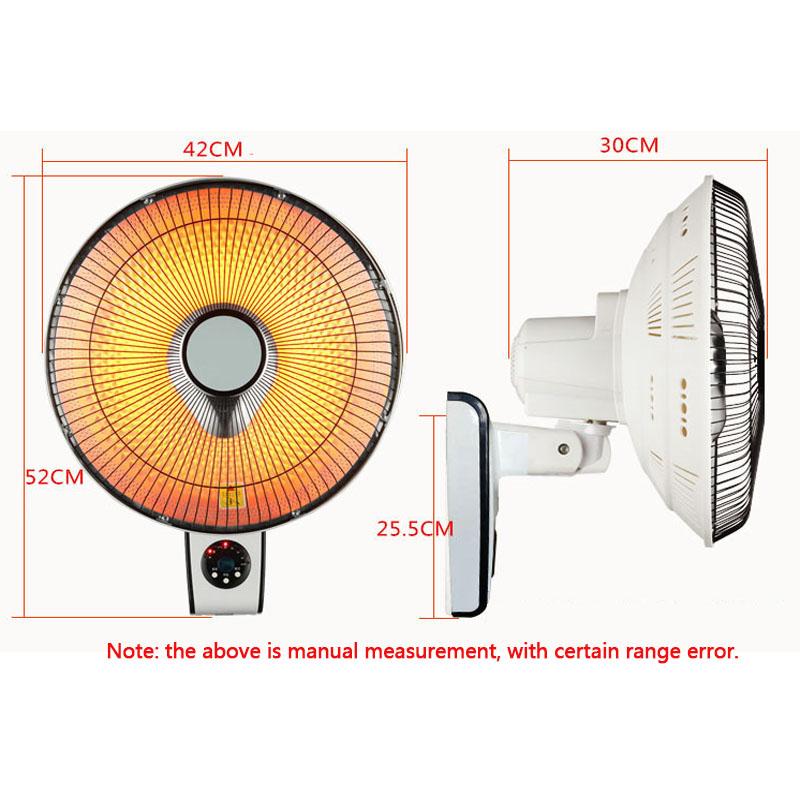 

900W 220V Home Heater Infrared Electric Air Heater Warm Fan Winter Household Bathroom wall-mounted