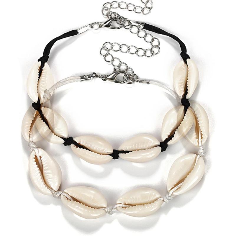 

Bohemian Personality Creative Hawaiian Style Women Fashion Casual Jewelry Natural Shell Hand-Woven Bracelet Beach Jewelry