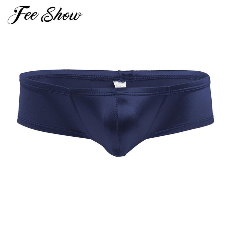 

Sexy Men Lingerie Sissy Panties Wetlook Underwear Bulge Pouch Low Rise Bikini Hot Panties Gay Men Underwear Briefs Underpants, Blue