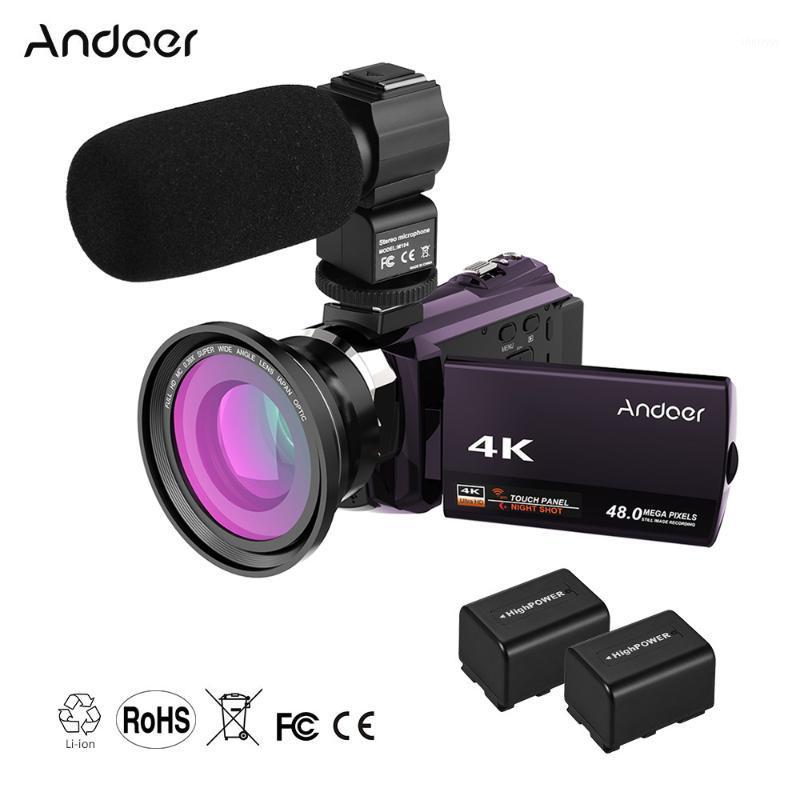 

Andoer 4K 1080P WiFi Digital Video Camera Camcorder Recorder with 0.39X Wide Angle Macro Lens External Microphone IR Infrared1, Black