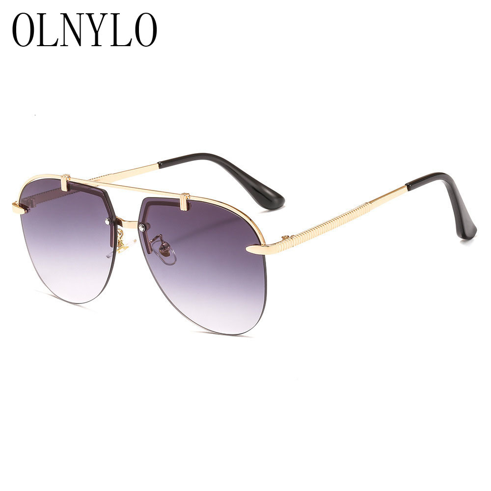 

New Male Men Sunglasses Rimless Frame Graident Lens Brand Designers Sun Glasses Outdoor Drivers Gafas Oculos De Sol Uv400