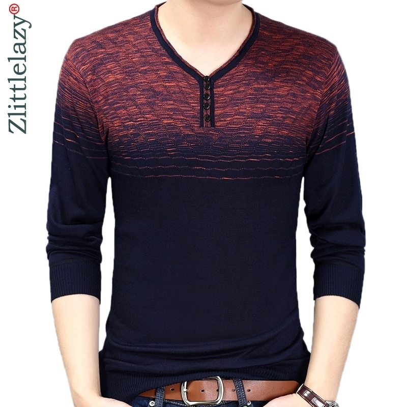 

Designer Pullover Striped Men Sweater Mensthin Jersey Knitted Sweaters Mens Wear Slim Fit Knitwear Fashion Clothing 10038 201117, Black