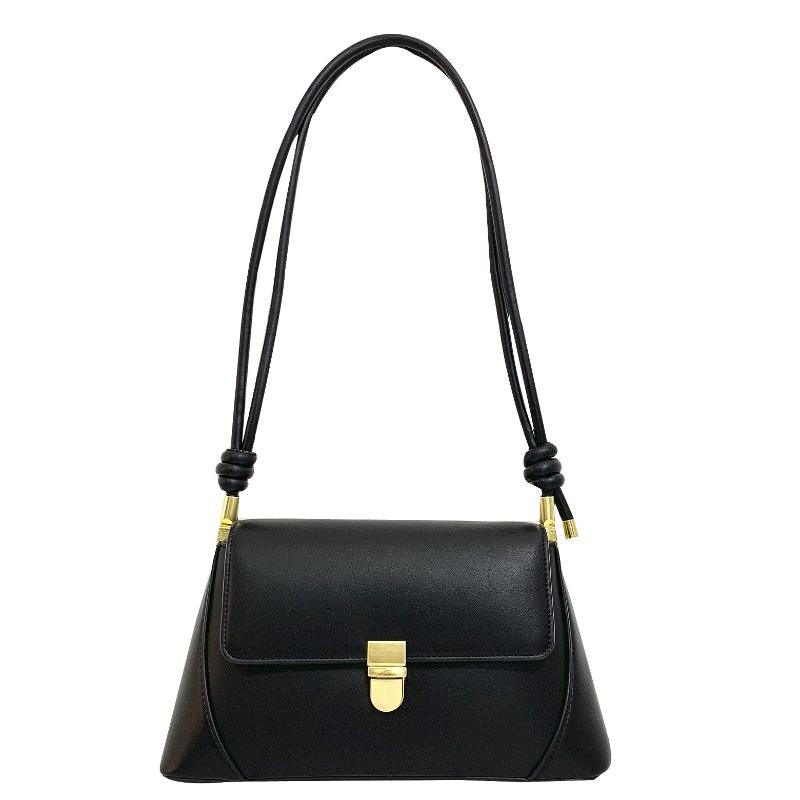 

2021 New Shoulder Bag Female Underarm Bag Lock French Retro Baguette Fashion Small Handbag, White