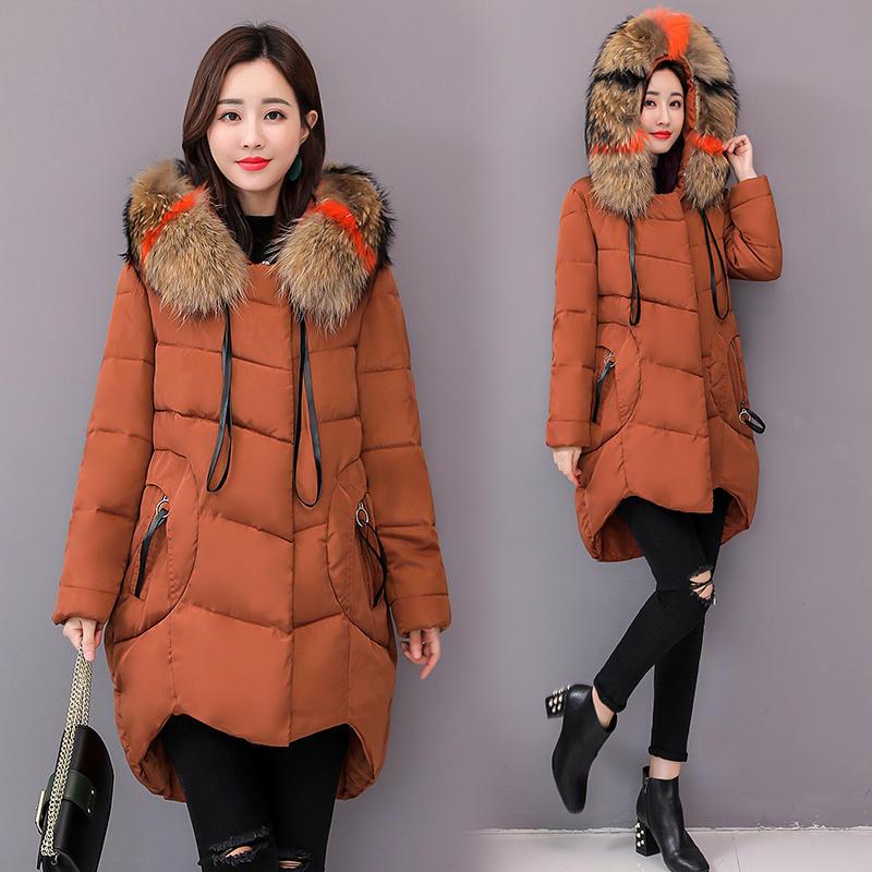 

Plus Size Down Cotton Coat Female Padded Loose Autumn Winter Clothes Women Jacket New Parkas Warm Thicken Woman Coats 5XL Q3071, Red parkas