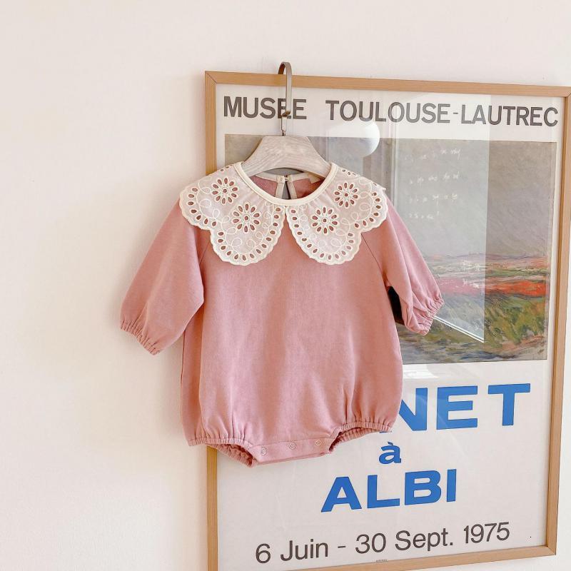 

2021 New Spring Autumn Clothing Newborn Toddler Clothes Baby Girl Long Sleeve Bodysuit Girls Ruffle Collar Jumpsuit Infant Outfit Oasz, 211h15