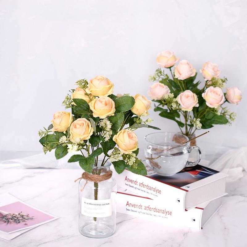 

Fake Camellia Camellia Fake Flower Export Wedding Home Decoration Flower Wedding Decoration Eternal Rose, Pink