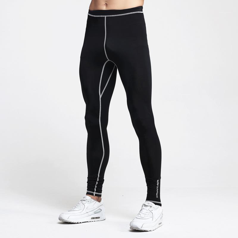 

HOT 2020 Summer Trainning high Elastic Exercise Legging pants Men compression Quick Dry Sweat Tight Black base Basketball pants1
