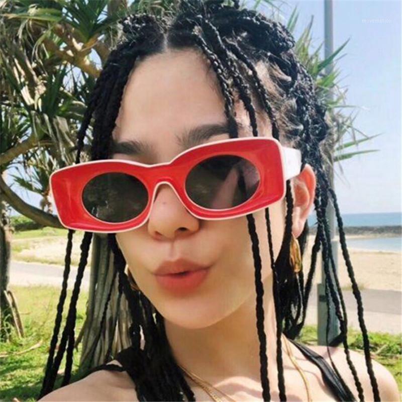 

2020 New Square Hip Hop Sunglasses Women Men Fashion Funny Sun Glasses Unisex Unique Oval Candy Color Eyeglasses Gafas UV4001