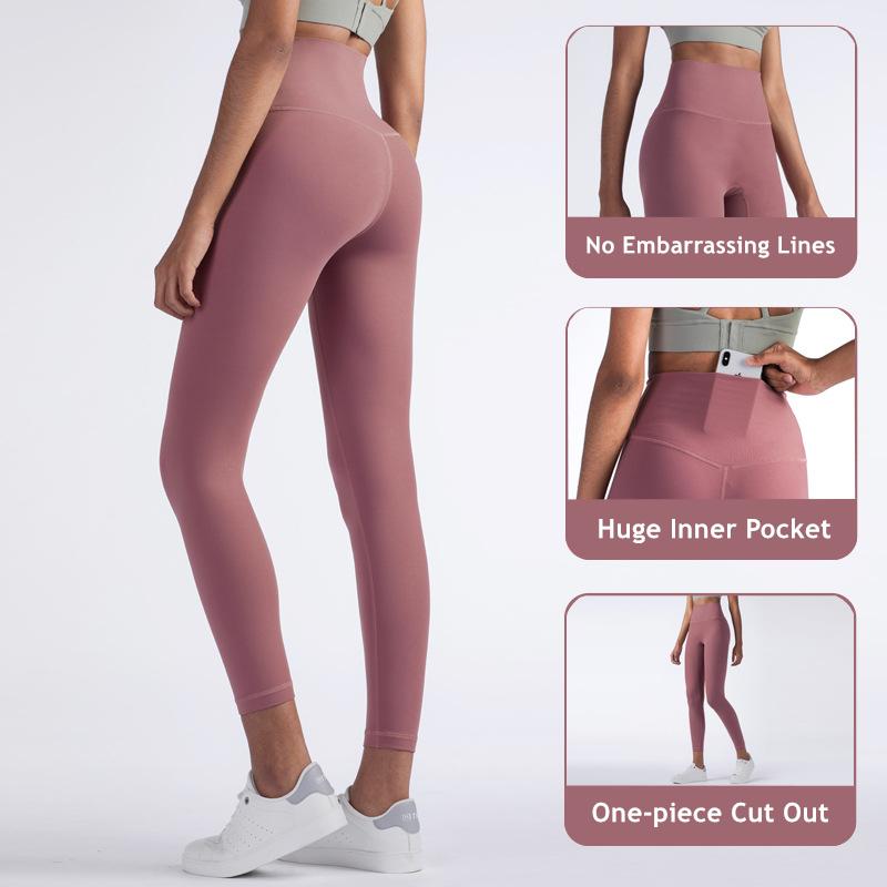 

Non-see Through Nude Feel Yoga Pants One-piece Cut Out High Waist Colorvalue Leggings High Stretch Push Up Running Workout, Honey comb