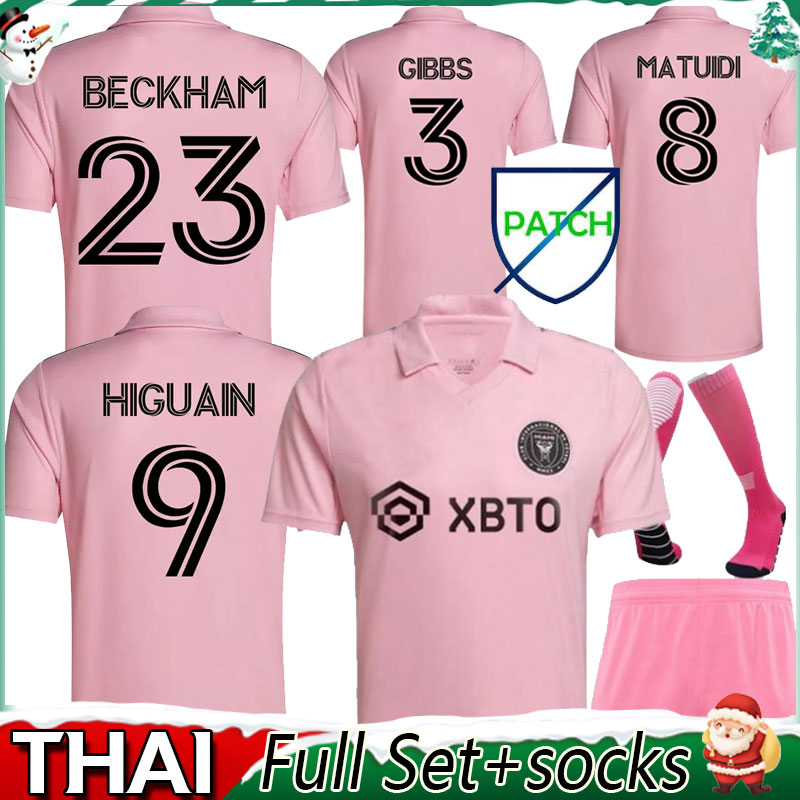 

MLS 2022 2023 Inter Miami soccer jerseys home away BECKHAM 22 23 PIZARRO FIGAL Matuidi Higuain men kit FOOTBALL player fans Uniforms adult kids kits full set shorts, Away+patch